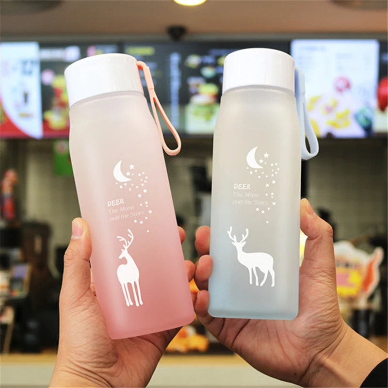 550ml Small Cup Transparent Plastic Water Bottles BPA Free Creative Frosted Water Bottle With Portable Rope Travel Tea Cup
550ml Small Cup Transparent Plastic Water Bottles BPA Free Creative Frosted Water Bottle With Portable Rope Travel Tea Cup
