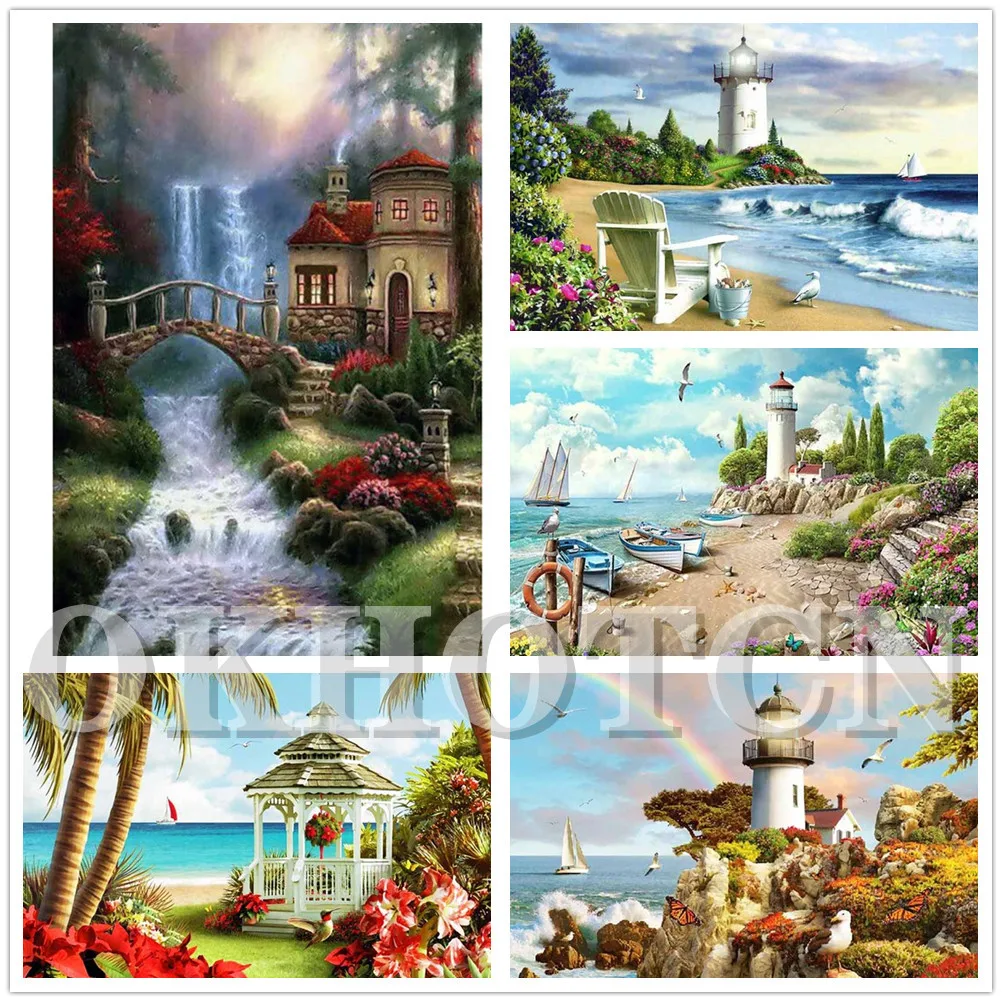 Full Drill 5D Diy Diamond Painting Sea View Diamond Embroidery Lighthouse Seascape Mosaic Art Cross Stitch Decor Manual Gifts
Full Drill 5D Diy Diamond Painting Sea View Diamond Embroidery Lighthouse Seascape Mosaic Art Cross Stitch Decor Manual Gifts