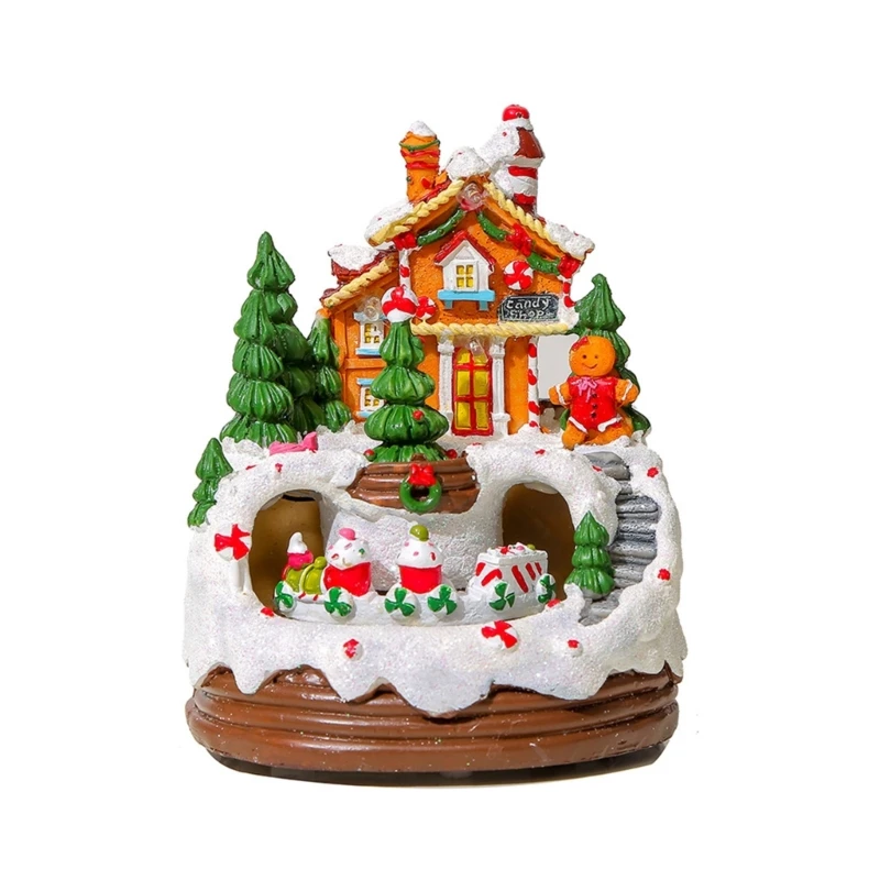 Festive Christmas Lighted Snow House Decoration Desktop Glowing Ornament Decor with Music Party Supplies for Holiday T5EF
Festive Christmas Lighted Snow House Decoration Desktop Glowing Ornament Decor with Music Party Supplies for Holiday T5EF