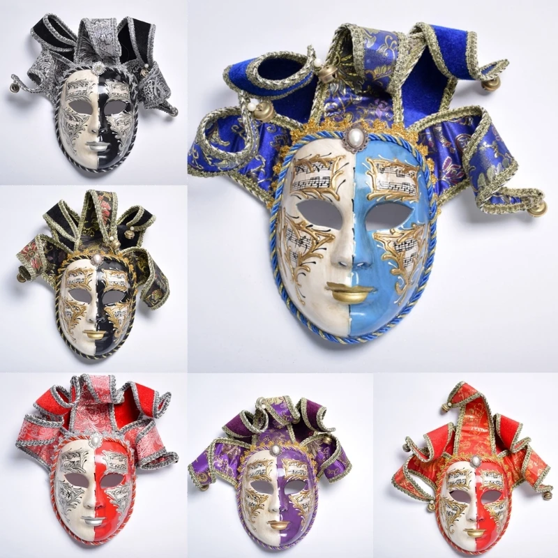Masquerade Mask for Men and Women Vintage Venetian Full Face Mask Jester-Mask Women Face Mask Italia Mask Decorations
Masquerade Mask for Men and Women Vintage Venetian Full Face Mask Jester-Mask Women Face Mask Italia Mask Decorations