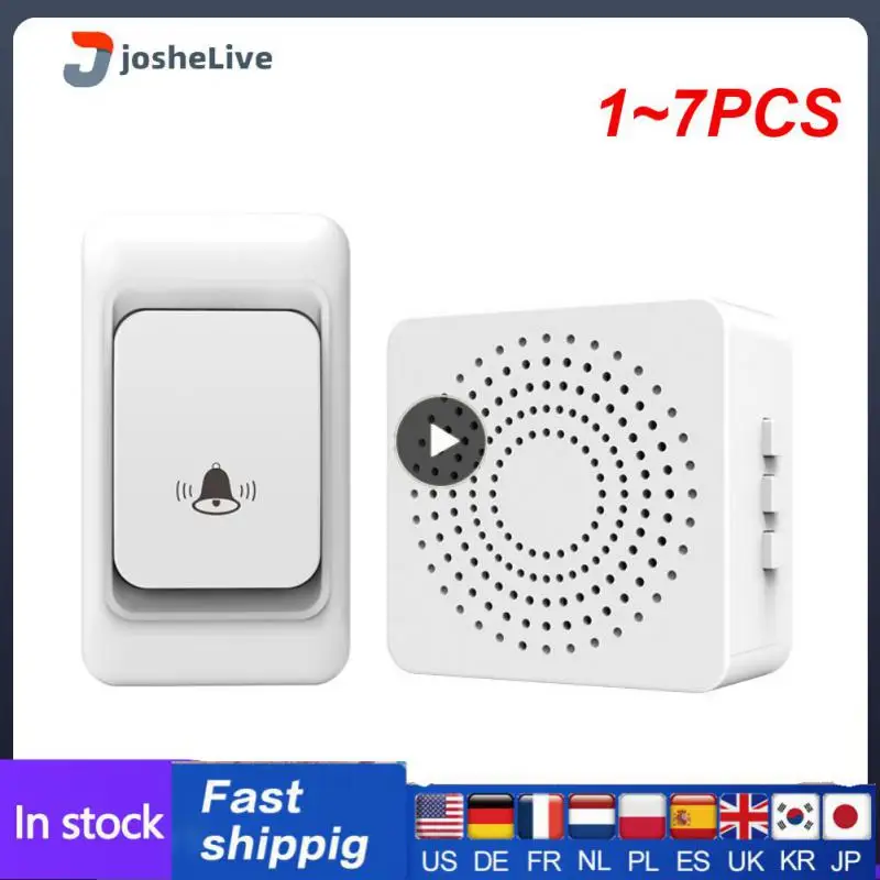 1~7PCS Popular New Outdoor Wireless Doorbell Waterproof Buttons 150M Remote Home Smart Doorbell Plug Receiver 38 Rings Hot Sale
1~7PCS Popular New Outdoor Wireless Doorbell Waterproof Buttons 150M Remote Home Smart Doorbell Plug Receiver 38 Rings Hot Sale