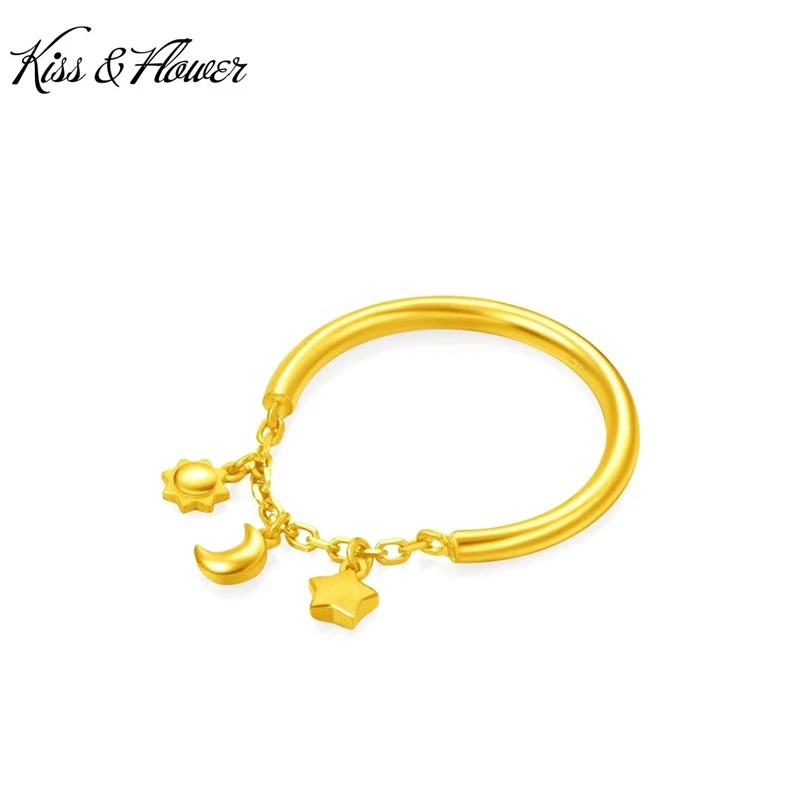 KISS&FLOWER RI162 Fine Jewelry Wholesale WomanGirlfriendBride Party Birthday Wedding Christmas Gift Moon Sun Star 24KT Gold Ring 
KISS&FLOWER RI162 Fine Jewelry Wholesale WomanGirlfriendBride Party Birthday Wedding Christmas Gift Moon Sun Star 24KT Gold Ring