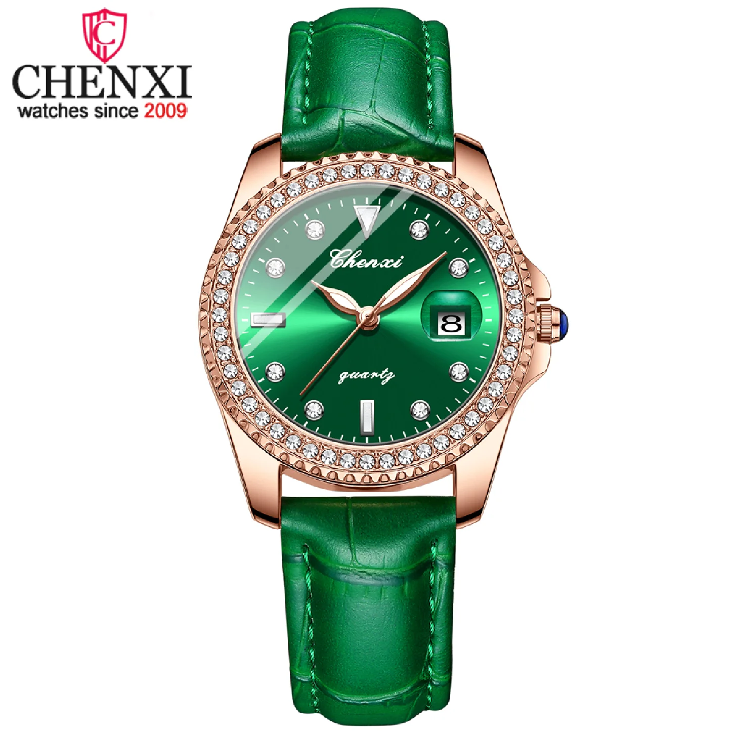 CHENXI Women Watch Luxury Brand Fashion Leather Quartz Wrist Watch Ladies Waterproof Clock Classic Retro Women's Green Watches
CHENXI Women Watch Luxury Brand Fashion Leather Quartz Wrist Watch Ladies Waterproof Clock Classic Retro Women's Green Watches