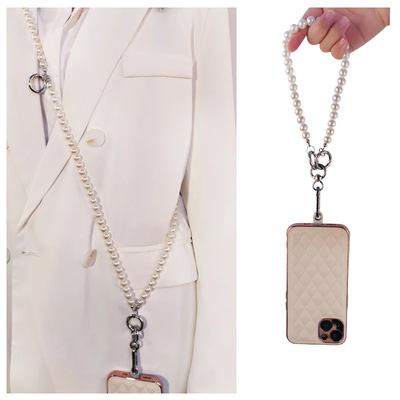 Crossbody Carried Phone Lanyard The Back Hand-string Pearl Hanging Chain Pendant Round Bead Bag Pendant Clip Universal Lanyard
Crossbody Carried Phone Lanyard The Back Hand-string Pearl Hanging Chain Pendant Round Bead Bag Pendant Clip Universal Lanyard