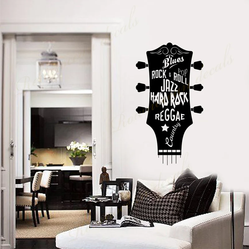 Blues Rock & Rock Guitar Wall Decals Musical Home Decoration Boys Teens Room Bedroom Art Decor Music Stickers Wallpaper AA82
Blues Rock & Rock Guitar Wall Decals Musical Home Decoration Boys Teens Room Bedroom Art Decor Music Stickers Wallpaper AA82