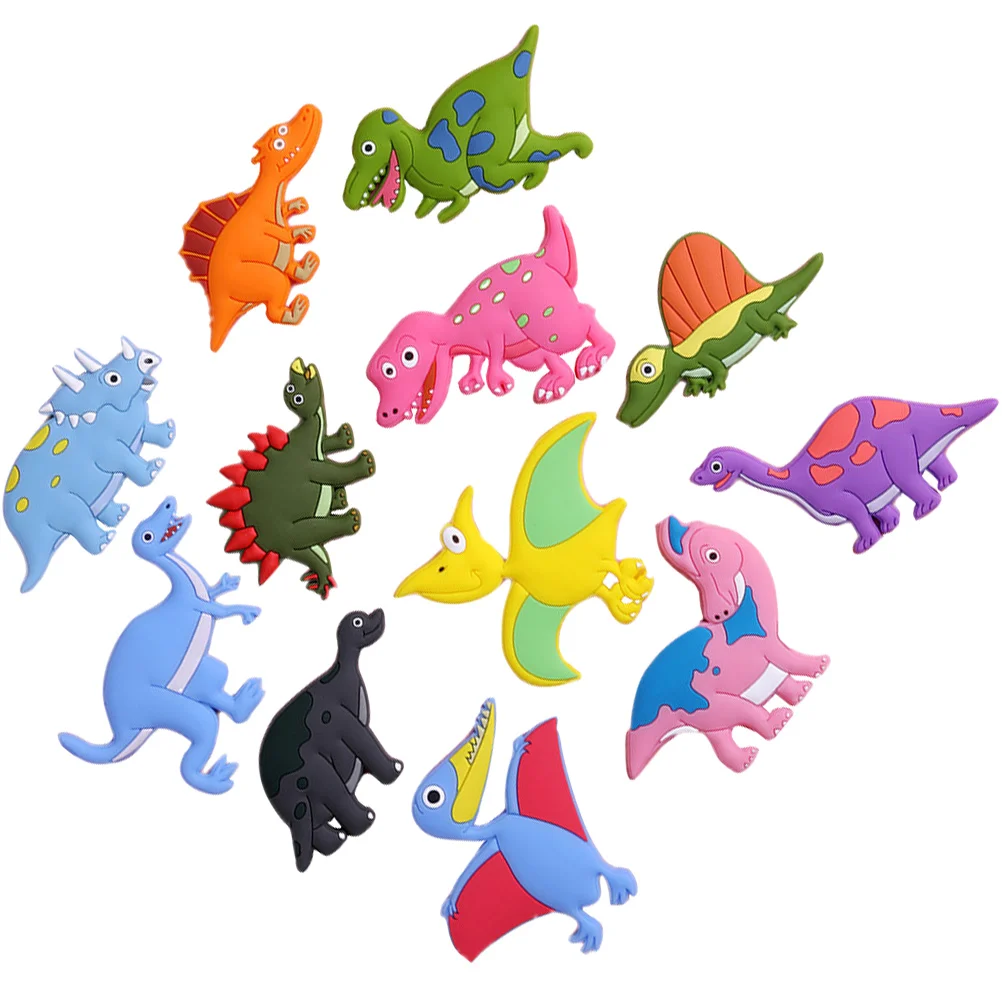 

12 Pcs Fridge Magnet Cartoon Dinosaur Magnets Simple Decorate Lovely Soft Rubber Refrigerator Ornaments Child Whiteboard