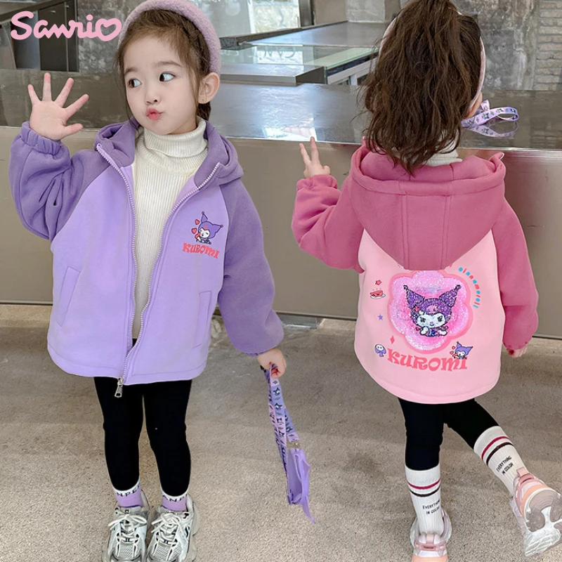 Kawaii Sanrio Kuromi Y2K Children Outdoors Jacket Cute Cinnamoroll Fall Jacket with Bag Girl Warm Zip Hooded Coat Kids Outerwear
Kawaii Sanrio Kuromi Y2K Children Outdoors Jacket Cute Cinnamoroll Fall Jacket with Bag Girl Warm Zip Hooded Coat Kids Outerwear