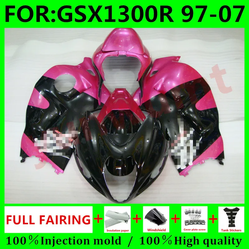 Motorcycle HAYABUSA full Fairing for Suzuki GSXR1300 03 04 05 06 07 GSX1300R 97 98 99 00 01 02 bodywork Fairings set pink black
Motorcycle HAYABUSA full Fairing for Suzuki GSXR1300 03 04 05 06 07 GSX1300R 97 98 99 00 01 02 bodywork Fairings set pink black