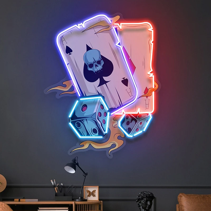 Poker Neon Sign Handmade Custom Personalized Gifts Neon Light for Bedroom Game Room Wall Art Decoration Night Lights Lamp
Poker Neon Sign Handmade Custom Personalized Gifts Neon Light for Bedroom Game Room Wall Art Decoration Night Lights Lamp