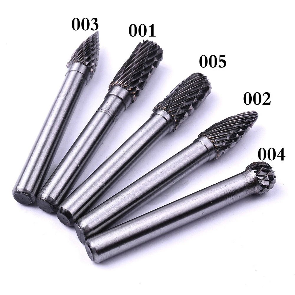 5Pcs Tungsten Carbide Burr 6mm Shank Diameter Tungsten Carbide CNC Rotary Cutter Files Set Pneumatic Electric Tools Parts
5Pcs Tungsten Carbide Burr 6mm Shank Diameter Tungsten Carbide CNC Rotary Cutter Files Set Pneumatic Electric Tools Parts