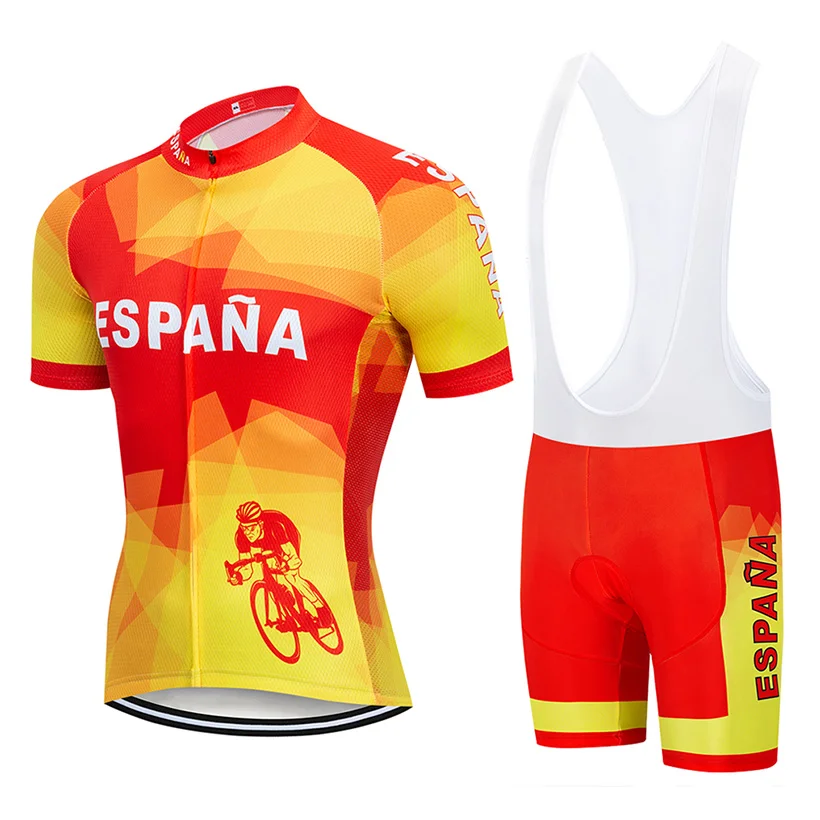 

В наличии 2023 летний комплект из Джерси для велоспорта в Испании, униформа для горного велосипеда, велосипедная одежда, велосипедная одежда, мужская короткая спортивная одежда