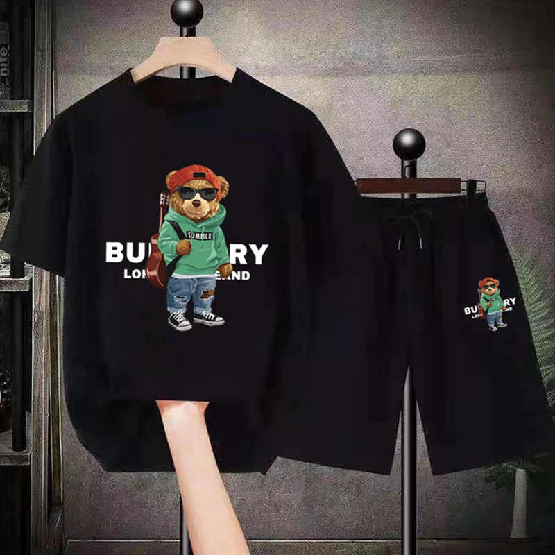 Мужской модный короткий спортивный костюм с рисунком медведя, роскошная хлопковая одежда Y2K, уличная одежда, летний спортивный костюм с принтом
Мужской модный короткий спортивный костюм с рисунком медведя, роскошная хлопковая одежда Y2K, уличная одежда, летний спортивный костюм с принтом