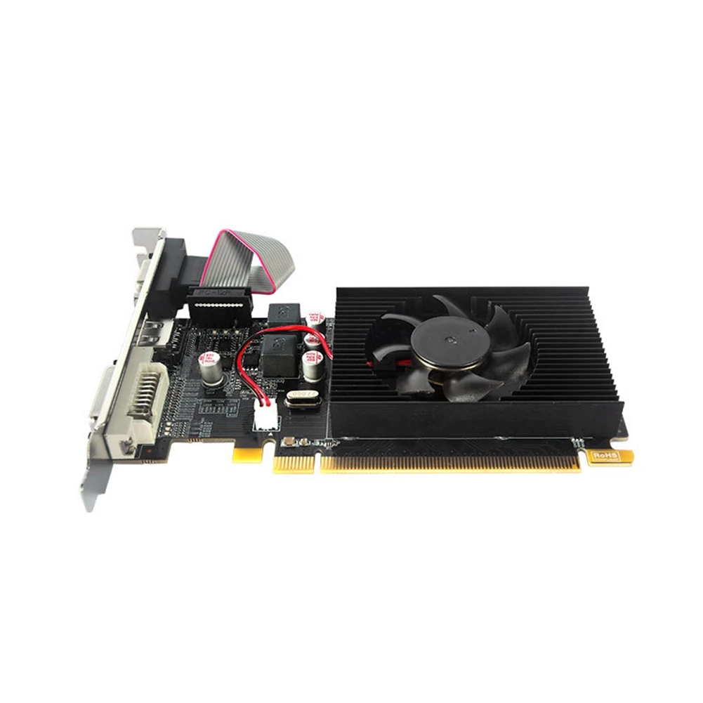 

HD7450 Graphics Card 64Bit 2GB GDDR3 PCI-E 2.0 X16 HDMI-Compatible VGA DVI-I Video Card for AMD Radeon HD 7450 2G 64 Bit