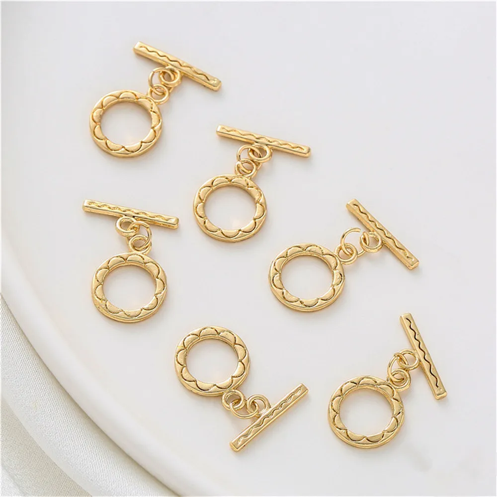 14K package gold round wave pattern OT buckle diy accessories chain closing connection buckle tail buckle handmade jewelry
14K package gold round wave pattern OT buckle diy accessories chain closing connection buckle tail buckle handmade jewelry