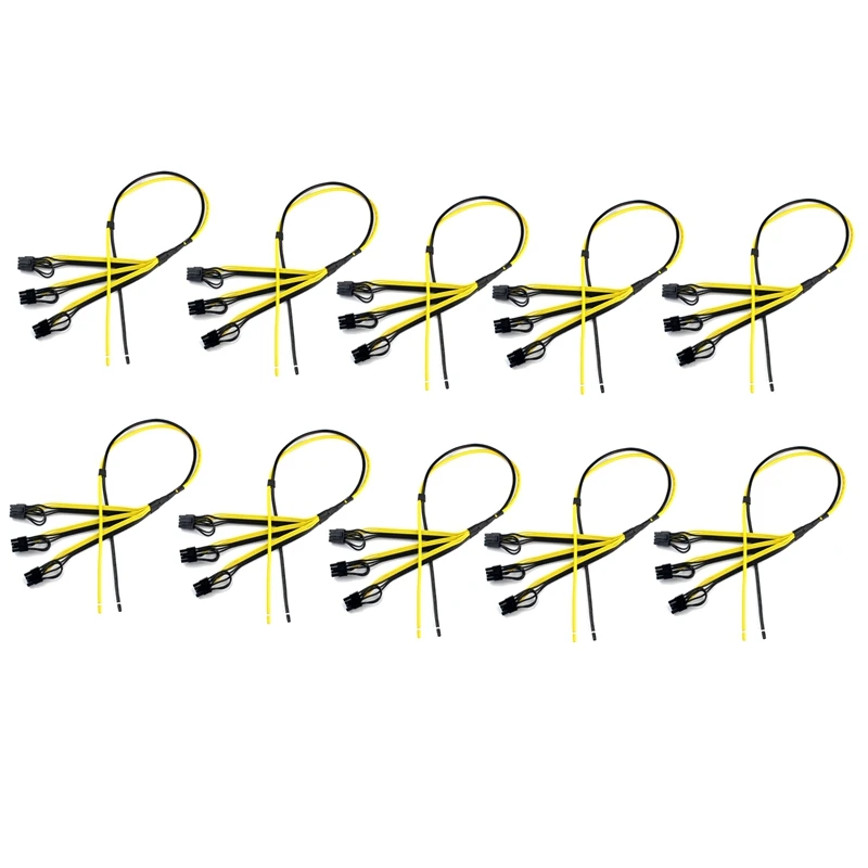 

10Pcs/Set 8P(6+2P) Adapter Cable 8Pin Graphics Card Splitter Wire 12AWG+18AWG Power Cord
