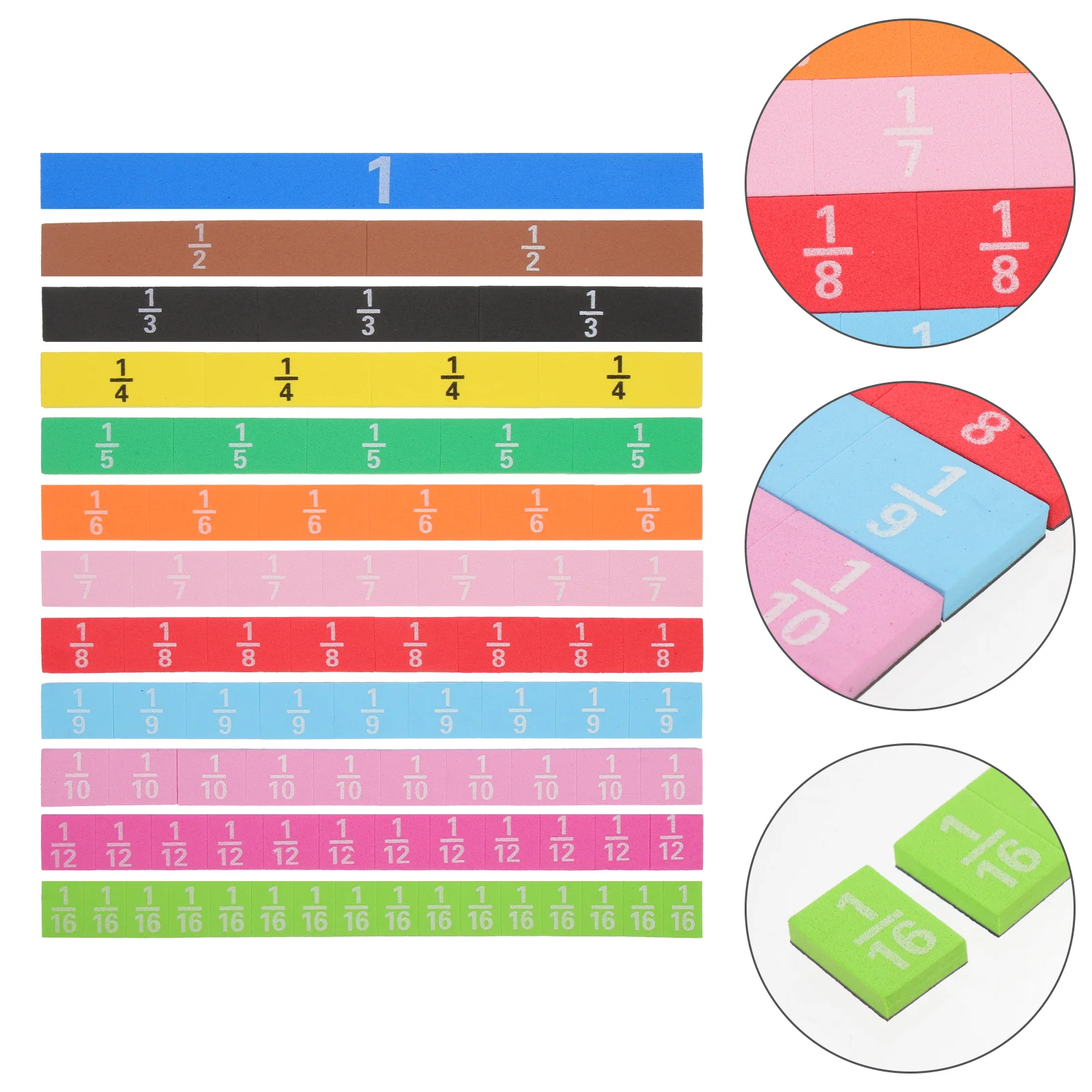 1 Set Magnetic Fraction Tile Elementary School Classroom Learning Fractions Supplies 
1 Set Magnetic Fraction Tile Elementary School Classroom Learning Fractions Supplies