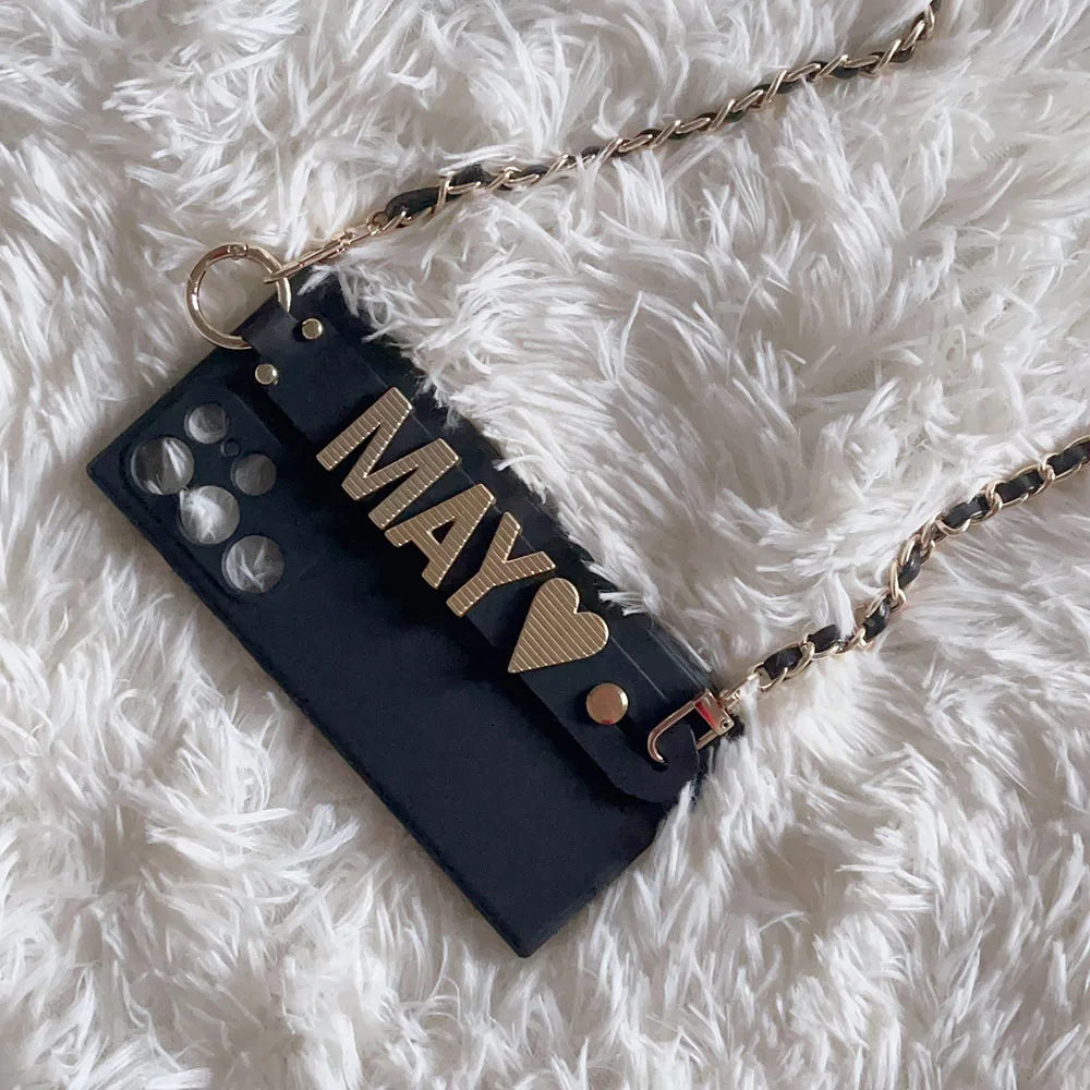 Custom Name Logo Gold Letters TPU Lanyard Phone Case For Samsung Galaxy S21 S22 S23 S20 Plus Ultra FE Note 10 Personalized Cover
Custom Name Logo Gold Letters TPU Lanyard Phone Case For Samsung Galaxy S21 S22 S23 S20 Plus Ultra FE Note 10 Personalized Cover
