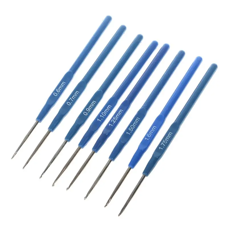 8pcs Blue Plastic Crochet Hooks Knit Knitting Weave Craft Needles 0.6-1.75mm
8pcs Blue Plastic Crochet Hooks Knit Knitting Weave Craft Needles 0.6-1.75mm