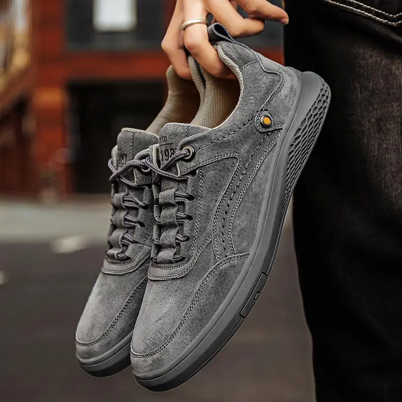 Big Size PU Leather Strap-on Men's Sport Shoes Original Men's Sneakers Gray Running Shoes for Men Sports Shoes Size 46 GME-3213
Big Size PU Leather Strap-on Men's Sport Shoes Original Men's Sneakers Gray Running Shoes for Men Sports Shoes Size 46 GME-3213