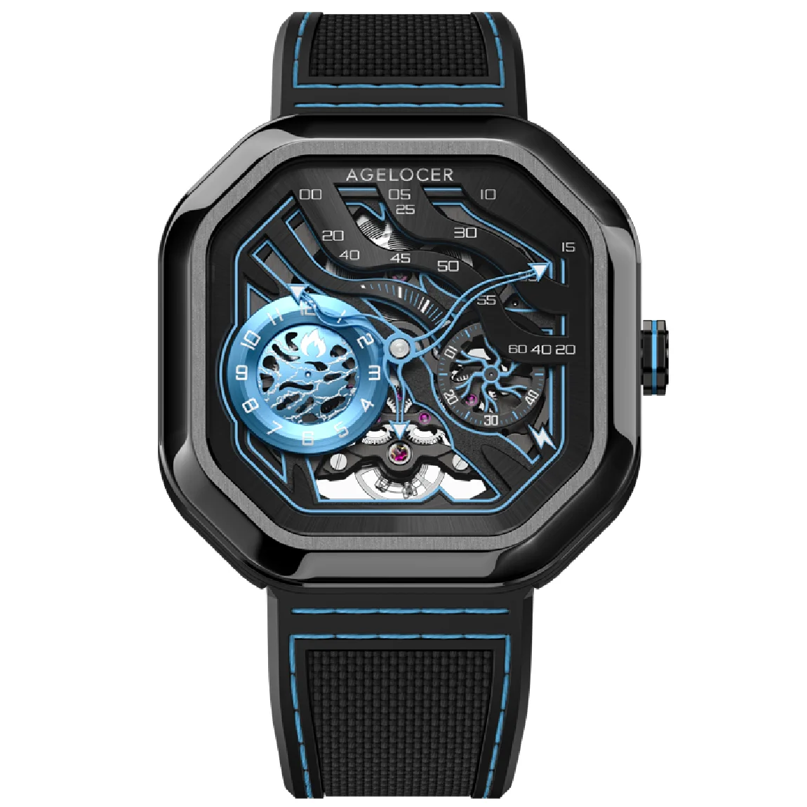 AGELOCER New Men's Automatic Watch 5ATM Water Resistant Blue Luminous Automatic Sports Men's Mechanical Wristwatch Reloj Hombre 
AGELOCER New Men's Automatic Watch 5ATM Water Resistant Blue Luminous Automatic Sports Men's Mechanical Wristwatch Reloj Hombre