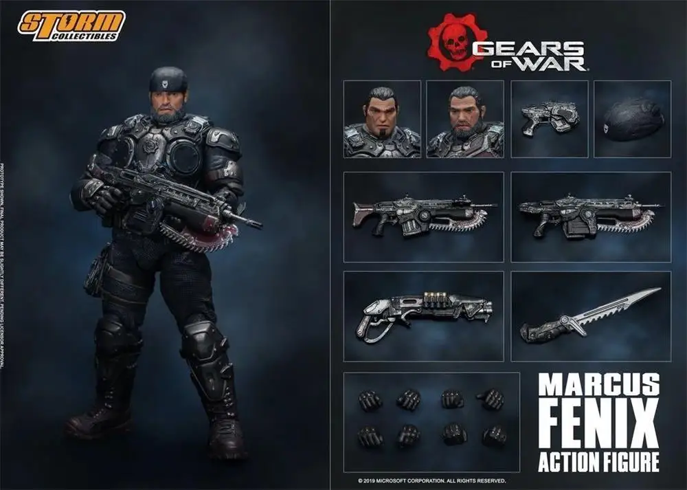 

Storm Toys 1/12 Gears of War Marcus Vintage Armor Full Set Moveable Action Figure For Fans Gift Collect DIY