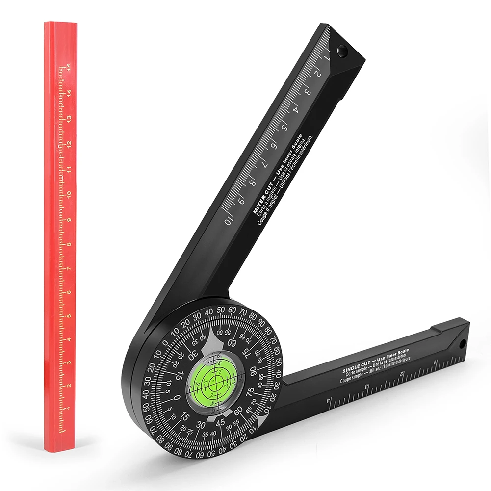 NEW Black Miter Saw Protractor ABS Digital Protractor Ruler Inclinometer Protractor Miter Saw Angle Level Meter Measuring Tool
NEW Black Miter Saw Protractor ABS Digital Protractor Ruler Inclinometer Protractor Miter Saw Angle Level Meter Measuring Tool