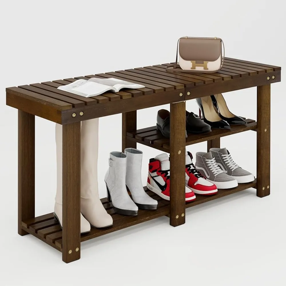 FLYJOE Shoe Rack Bench, 3-Tier Freestanding Wooden Shoe Organizer with Seat, Entryway Bench, Storage Shelf for Kitchen
FLYJOE Shoe Rack Bench, 3-Tier Freestanding Wooden Shoe Organizer with Seat, Entryway Bench, Storage Shelf for Kitchen