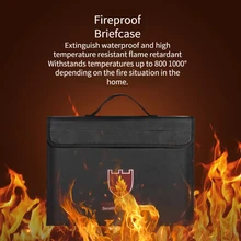 Security Box Fireproof Safe Box File Bag High Temperature Resistant Waterproof Explosion Fireproof Bag for Home and Money