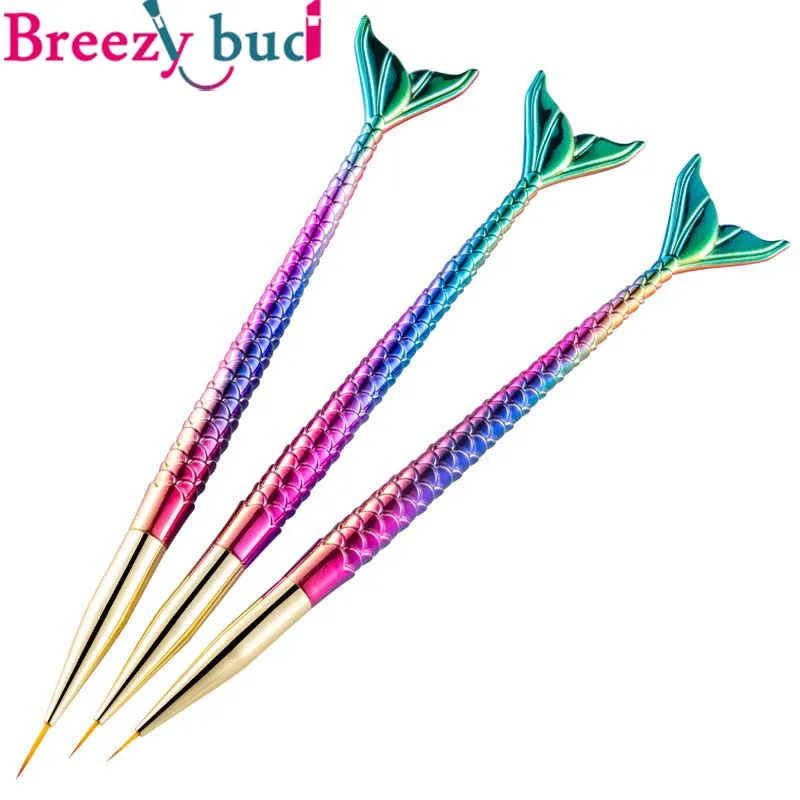 3PCS/Set Fish Tail Nail Art Pull Line Painting Pen DIY Acrylic UV Gel Brush 3D Aurora Fish Scales Design Manicure Painting Tool
3PCS/Set Fish Tail Nail Art Pull Line Painting Pen DIY Acrylic UV Gel Brush 3D Aurora Fish Scales Design Manicure Painting Tool