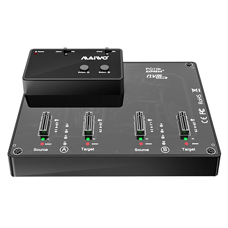 MAIWO Row M.2 SSD Duplicator M.2 NVME SSD Enclosure Clone For M Key M/B Key NVME USB-C Pcie SSD Hard Drive Reader EU Plug
MAIWO Row M.2 SSD Duplicator M.2 NVME SSD Enclosure Clone For M Key M/B Key NVME USB-C Pcie SSD Hard Drive Reader EU Plug