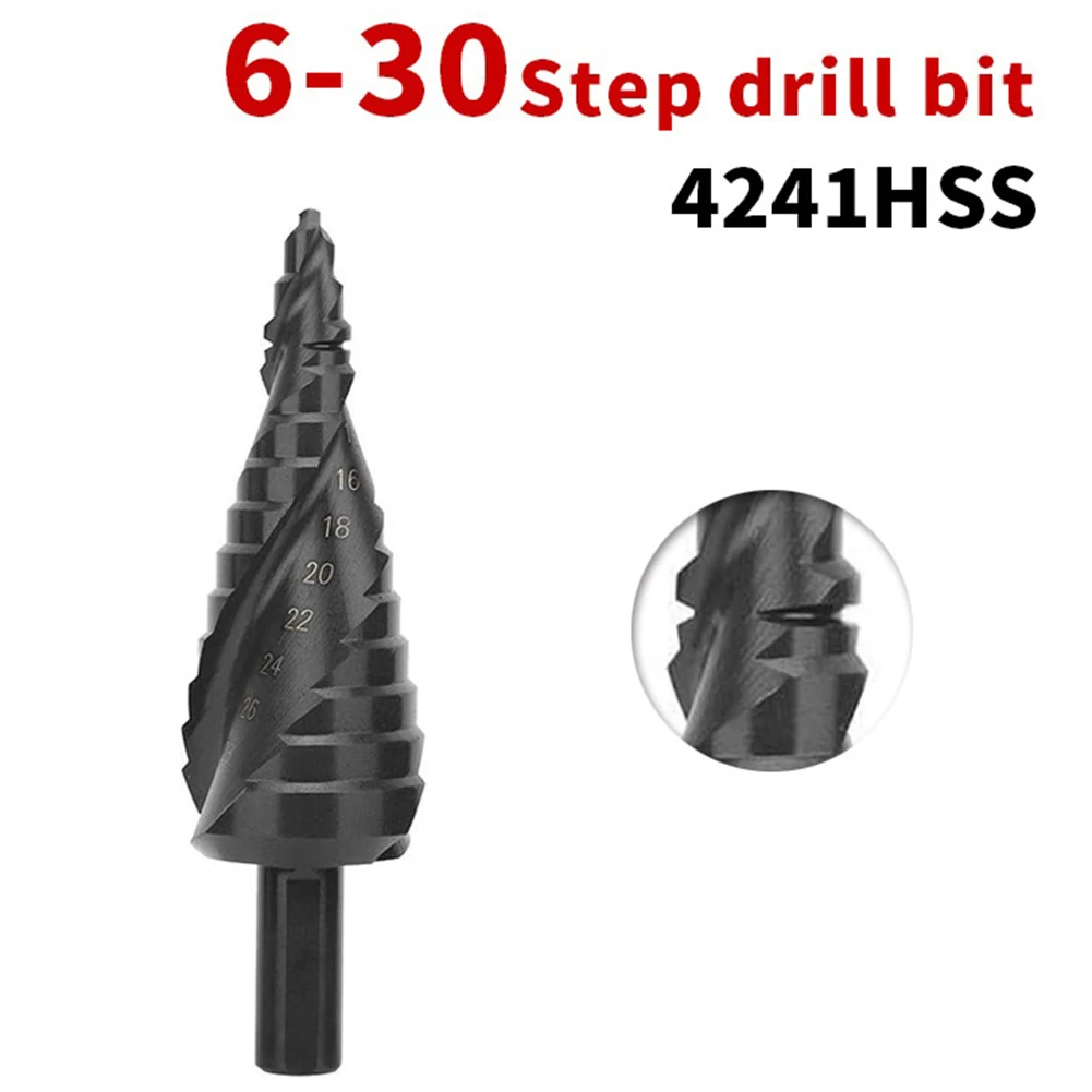 6-30mm HSS Step Drill Bit Nitrogen Spiral Triangle Shank For Wood Metal Hole Cutter 4241 High Speed Steel Core Drilling Tools
6-30mm HSS Step Drill Bit Nitrogen Spiral Triangle Shank For Wood Metal Hole Cutter 4241 High Speed Steel Core Drilling Tools