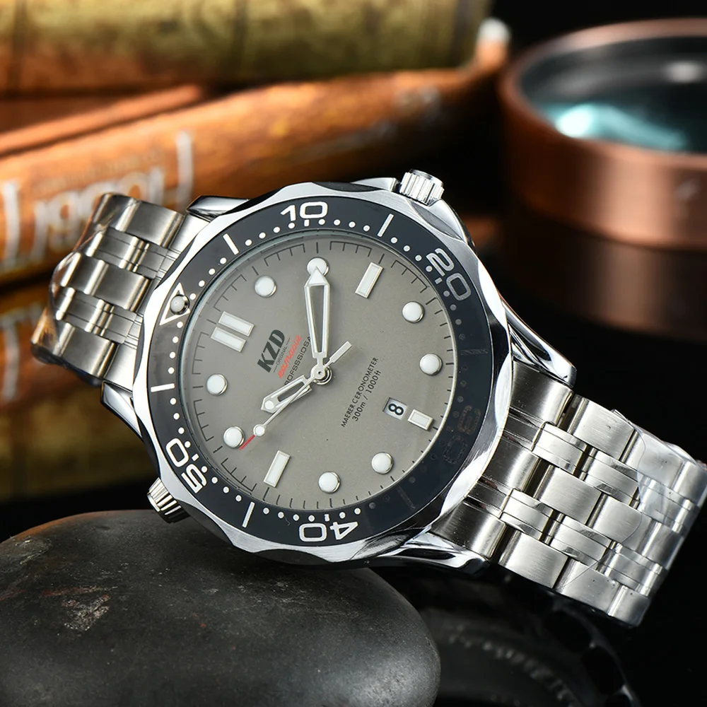 

Hot Original Brand Business Mens Watch Automatic Date Quartz Movement Steel Strap 30M Waterproof Watch For Men AAA Quality Clock