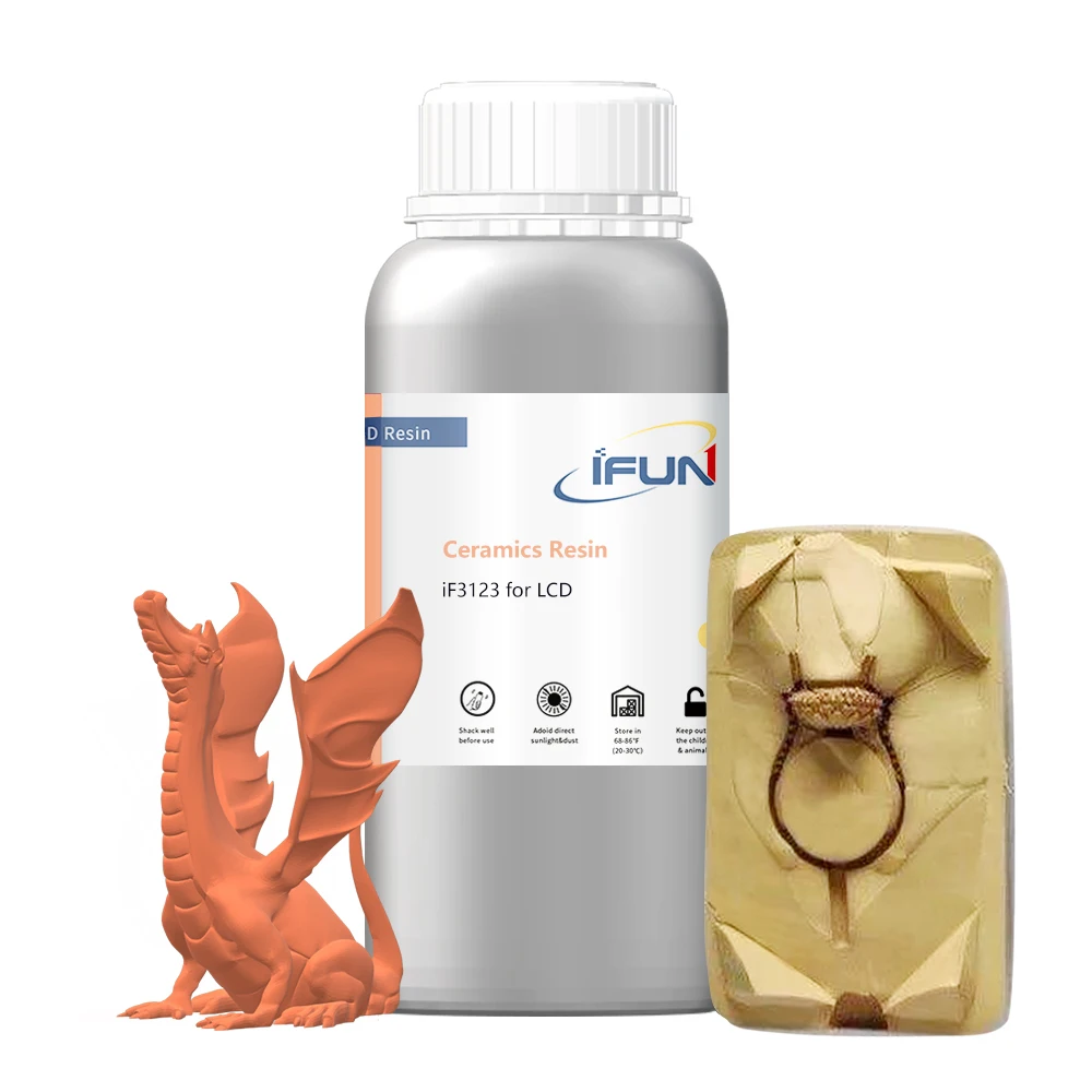 IFUN 405nm Ceramic / Wax resin high hardness and high precisio modle for lcd 3d printer skin color
IFUN 405nm Ceramic / Wax resin high hardness and high precisio modle for lcd 3d printer skin color