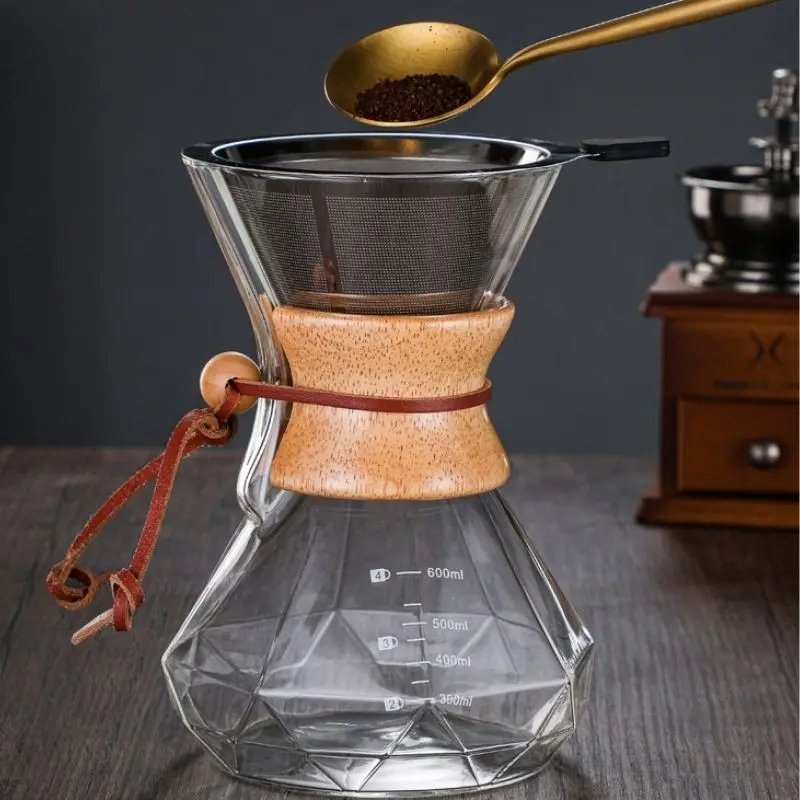 Coffee Filter Hand Brewed Coffee Pot Sharing Pot Diamond-Shaped Glass Drip Pot Coffee Filter Cup Espresso Pot
Coffee Filter Hand Brewed Coffee Pot Sharing Pot Diamond-Shaped Glass Drip Pot Coffee Filter Cup Espresso Pot