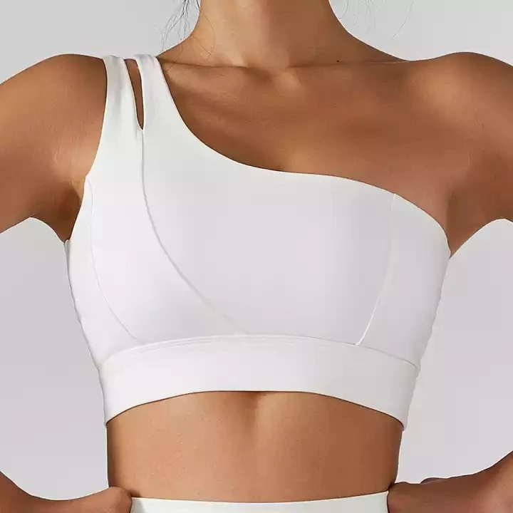 Sexy Women's One Shoulder Sports Bra Seamless Sports Bra Push Up Workout Tank Top High Strength Support Running Fitness Bra Vest
Sexy Women's One Shoulder Sports Bra Seamless Sports Bra Push Up Workout Tank Top High Strength Support Running Fitness Bra Vest