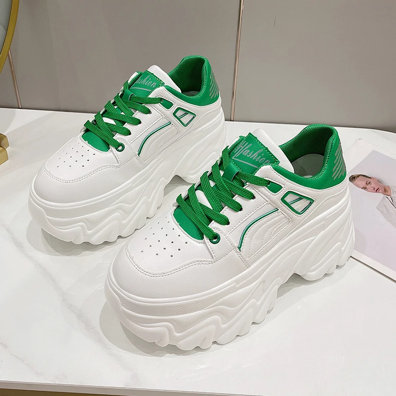 New Women Spring Leather Sneakers High Platform Sport White Shoes Tennis 8CM Wedge Heels Chunky Dad Shoes Woman Chaussures Femme
New Women Spring Leather Sneakers High Platform Sport White Shoes Tennis 8CM Wedge Heels Chunky Dad Shoes Woman Chaussures Femme