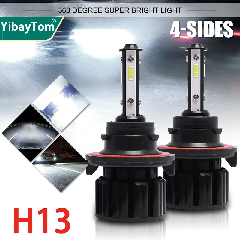 

Super Bright Durable 120W 9008 H13 LED Headlight Bulb Car Headlamp 20000LM 6000K White Hi/Lo Beam DRL Fog Light Replacement