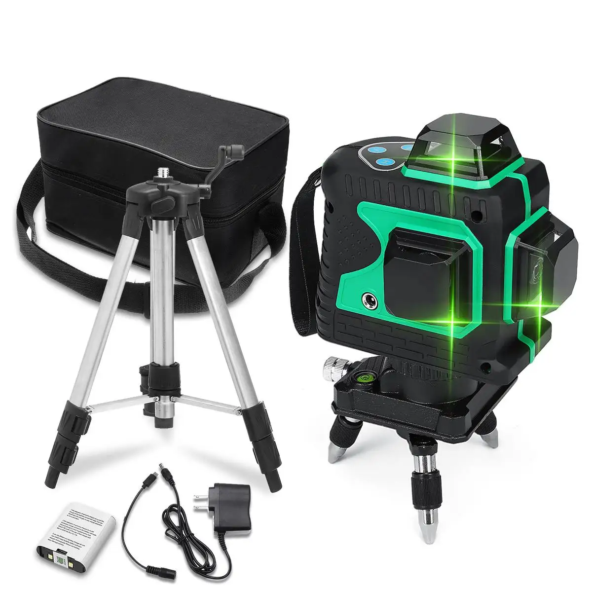 New MUSTOOL 3D 655nm Green Auto Laser Level 12 Lines 360° Horizontal & Vertical Cross Build Tool Measuring Tools + 2 Batteries
New MUSTOOL 3D 655nm Green Auto Laser Level 12 Lines 360° Horizontal & Vertical Cross Build Tool Measuring Tools + 2 Batteries
