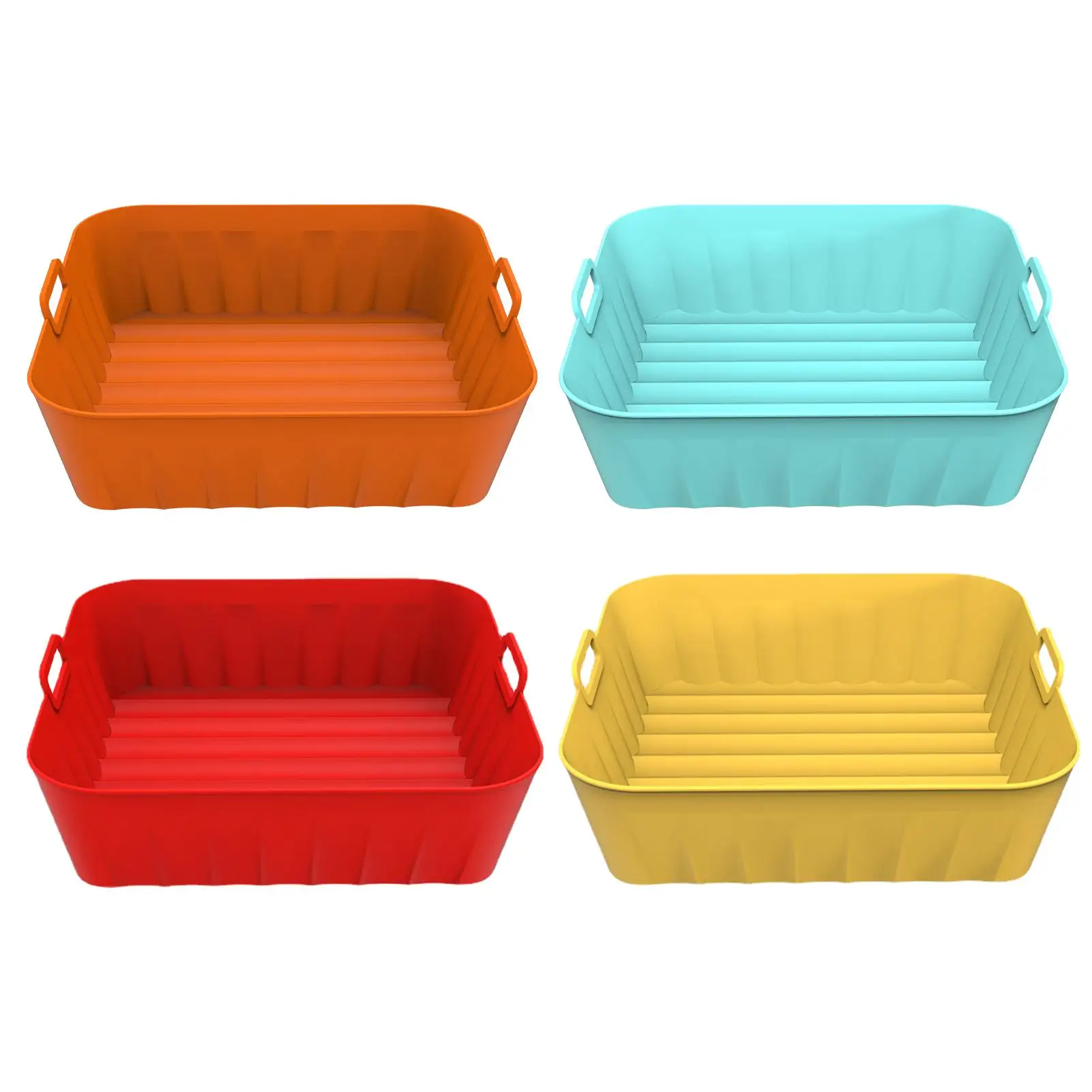 Air Fryer Silicone Baking Tray Square Air Fryer Silicone Liners Food Safe Air Fryer Silicone Pot with Handle for Air Fryer Oven
Air Fryer Silicone Baking Tray Square Air Fryer Silicone Liners Food Safe Air Fryer Silicone Pot with Handle for Air Fryer Oven