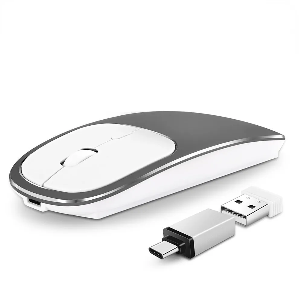 Rechargeable Type-C+USB 2.4GWireless Mouse Dual Mode Metal Noiseless Silent Mice for MacBook/Notebook/PC Laptop Free shipping
Rechargeable Type-C+USB 2.4GWireless Mouse Dual Mode Metal Noiseless Silent Mice for MacBook/Notebook/PC Laptop Free shipping