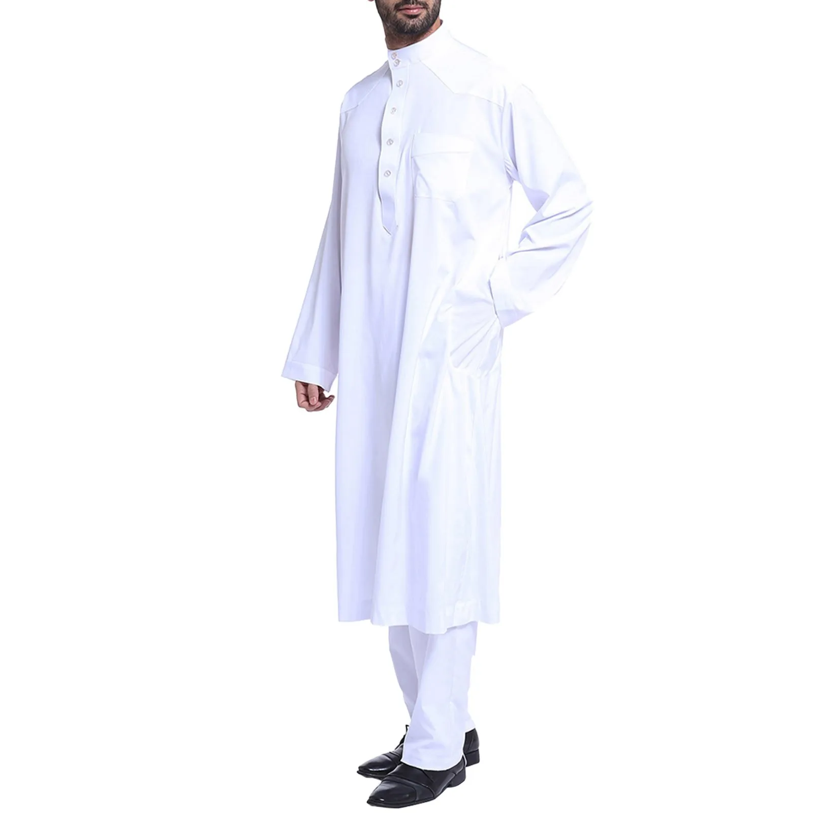 

Islamic Clothing Men Length Long Sleeve Loose Muslim Men Saudi Arabia Pakistan Kurta Muslim Costumes Muslim Dress Kaftan Thobe
