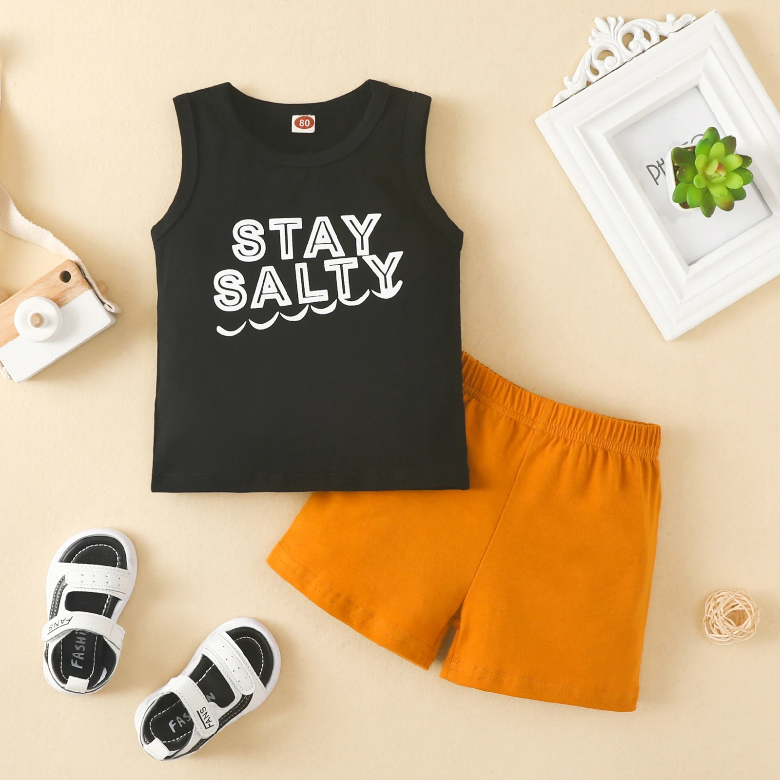 1-3 Years Baby Toddler Boy Clothes Suits, Letter Wave Print Sleeveless Tank Tops + Solid Color Shorts Outfits Set 
1-3 Years Baby Toddler Boy Clothes Suits, Letter Wave Print Sleeveless Tank Tops + Solid Color Shorts Outfits Set