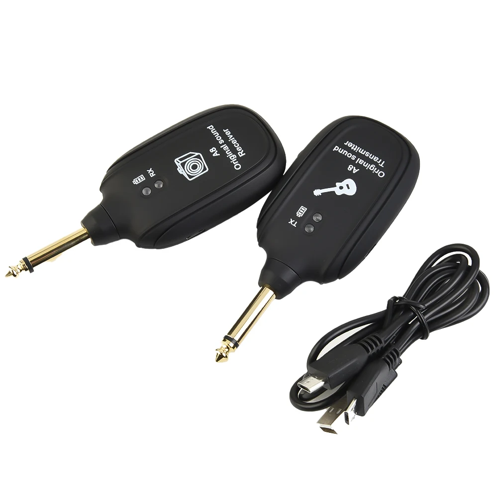 UHF Guitar Wireless System Transmitter & ReceiverBuilt-in Rechargeable Lithium Battery 30M Transmission Range Guitar Parts
UHF Guitar Wireless System Transmitter & ReceiverBuilt-in Rechargeable Lithium Battery 30M Transmission Range Guitar Parts