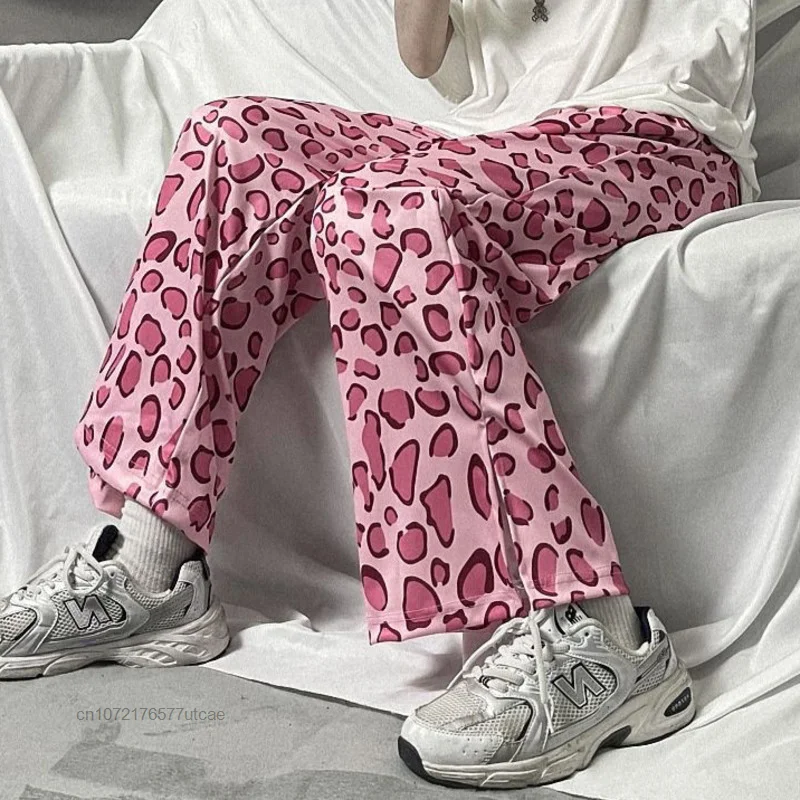 Fashion Stars Pink Leopard Print Wide Leg Pants For Women's New Summer Oversize Y2k Harajuku Baggy Pants Loose Casual Pants
Fashion Stars Pink Leopard Print Wide Leg Pants For Women's New Summer Oversize Y2k Harajuku Baggy Pants Loose Casual Pants