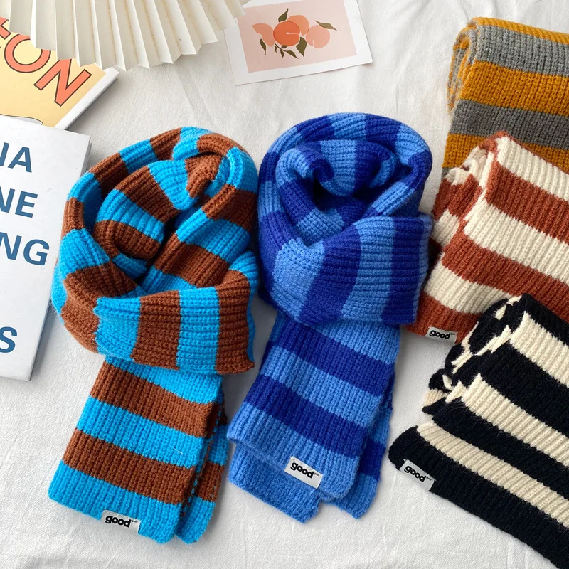 Fashion Blue Striped Scarf Women Winter Warm Kawaii Multicolor Scarves Ladies Black Green Cashmere Cute Muffler Soft Shawl Snood
Fashion Blue Striped Scarf Women Winter Warm Kawaii Multicolor Scarves Ladies Black Green Cashmere Cute Muffler Soft Shawl Snood
