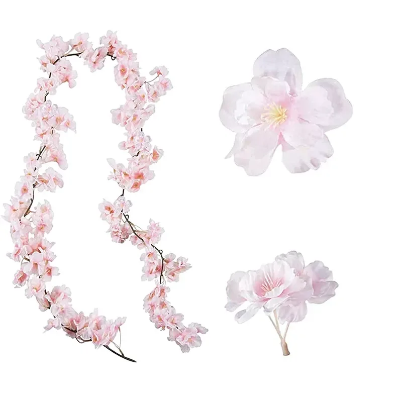 170cm Artificial Sakura Flower Wisteria Vine Faux Silk Garland Plants Trailing Flower Wedding Party Decor Outdoor Home Hotel
170cm Artificial Sakura Flower Wisteria Vine Faux Silk Garland Plants Trailing Flower Wedding Party Decor Outdoor Home Hotel