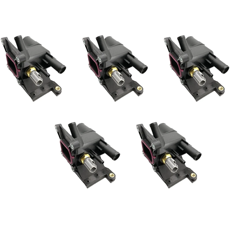5X New Thermostat Engine Coolant Water Outlet With Sensor For Mazda 3 5 6 2006-2013 2.0L-L4 Ford LF941517Z
5X New Thermostat Engine Coolant Water Outlet With Sensor For Mazda 3 5 6 2006-2013 2.0L-L4 Ford LF941517Z