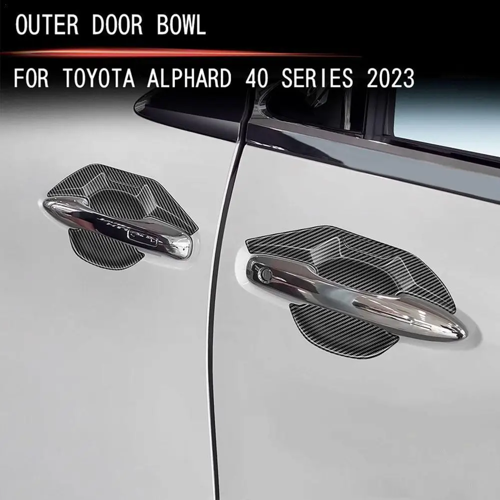 For Toyota Alphard 40 Series 2023+ ABS Chrome Carbonfiber Exterior Sticker Outer Black Door Decoration Bowl Catch Handle Do W3P0
For Toyota Alphard 40 Series 2023+ ABS Chrome Carbonfiber Exterior Sticker Outer Black Door Decoration Bowl Catch Handle Do W3P0