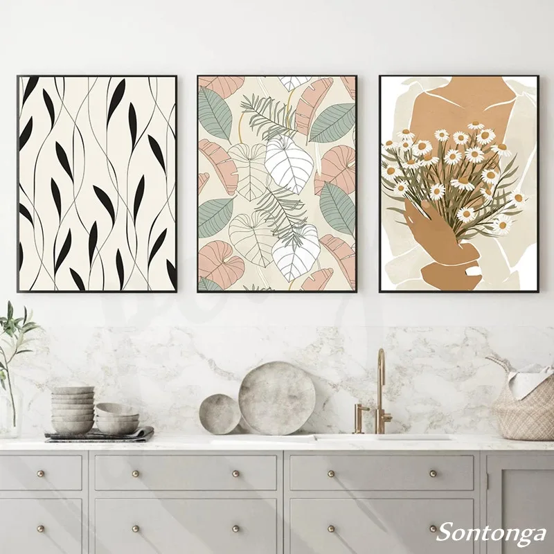Minimalist Wall Art Canvas Painting Abstract Geometry Line Leaves and Flower Art Poster Print Wall Picture for Living Room Decor
Minimalist Wall Art Canvas Painting Abstract Geometry Line Leaves and Flower Art Poster Print Wall Picture for Living Room Decor