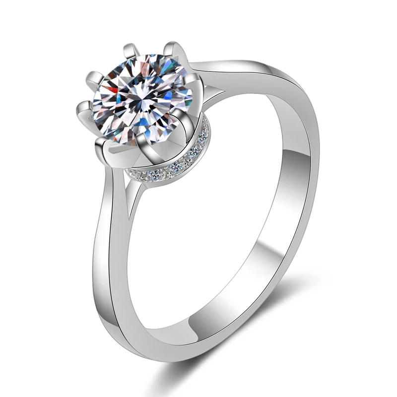 Aisne Real 1ct VVS D Color Moissanite Wedding Rings For Women Top Quality White Gold Color 100% 925 Sterling Silver Jewelry Ring
Aisne Real 1ct VVS D Color Moissanite Wedding Rings For Women Top Quality White Gold Color 100% 925 Sterling Silver Jewelry Ring